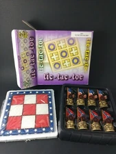 FAME NIB Civil War Tic Tac Toe Collectors Desktop Hand Painted Military