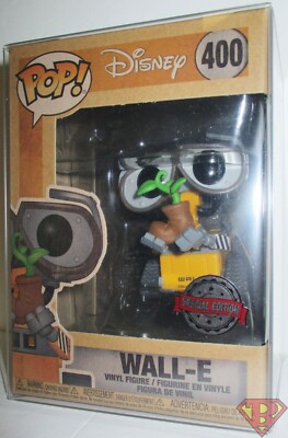 WALL-E Disney Pop 4'' inch Vinyl Figure #400 Special Edition Protector MINT 2018