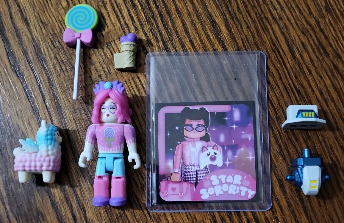  Roblox Action Collection - Star Sorority: Kandi's Ice Cream +  Two Mystery Figure Bundle [Includes 3 Exclusive Virtual Items], Deluxe  Blind + 2 Mystery Figures - Style 6 : Toys & Games