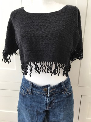 crochet fringe crop top