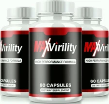 (3 Pack) Max Virility Male Health Pills to Boost Stamina and Energy Levels