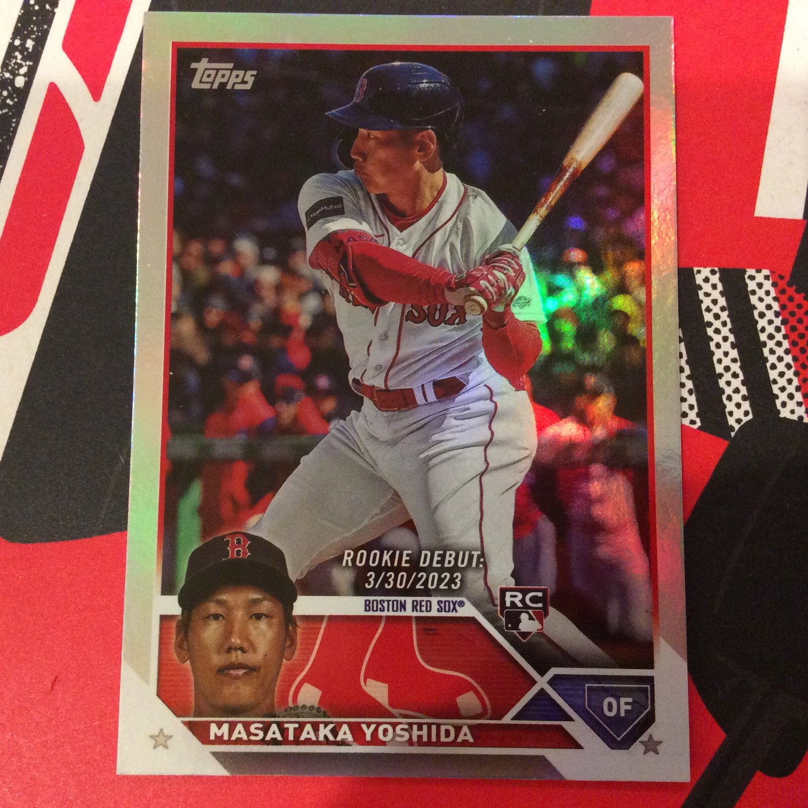2023 Topps Update US5 Masataka Yoshida RC Debut Boston Red Sox Rainbow Foil