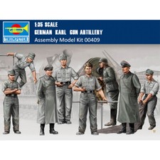 Trumpeter 00409 1/35 Scale German Karl Gun Artillery Soldier Figures Model Kits