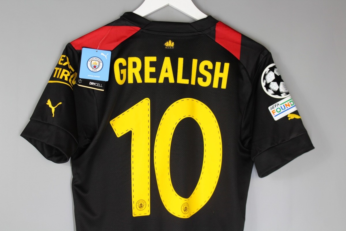 MANCHESTER CITY 2022 2023 AWAY FOOTBALL SHIRT JERSEY UCL #10
