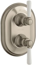 KOHLER K-T10594-4P-BV Bancroft Stacked Thermostatic Trim, Vibrant Brushed Bronze