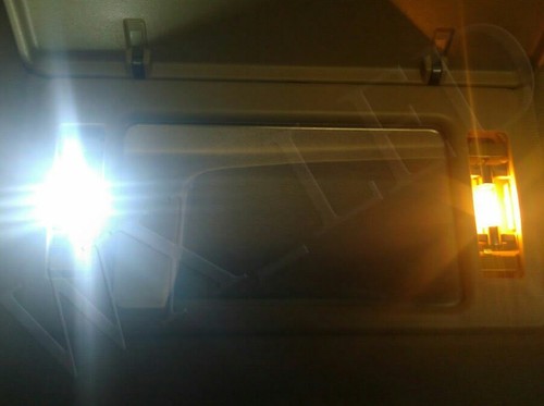 2 x Espejos Tocador Festón 29mm - 31mm Parasol Bombilla LED HID Xenón Blanco - Imagen 4 de 5