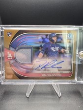 2025 Bowman Chrome Dalton Rushing RC Player Worn Relic Auto Gold #/50 #BCAR-DR