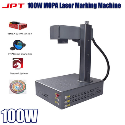 100W JPT Mopa Fiber Laser Engraver Marking Machine Color Marker Auto Focus