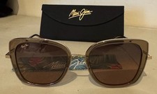 Maui Jim Violet Lake Sunglasses Transparent Taupe with Gold
