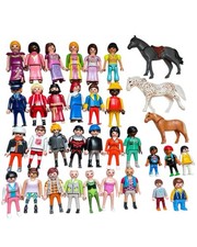 Vintage Playmobil Mega Lot 34 Pcs: NHL Hockey, Princess, Horses, Police, Rares