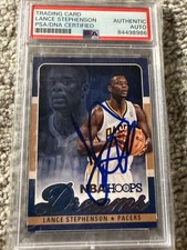 LANCE STEPHENSON 2013/14 PANINI HOOPS #9 ROOKIE LAKERS PACERS BEARCATS PSA AUTO