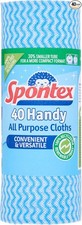 Image of Spontex 40 Handy All Purpose Cleaning Cloths on a Roll
