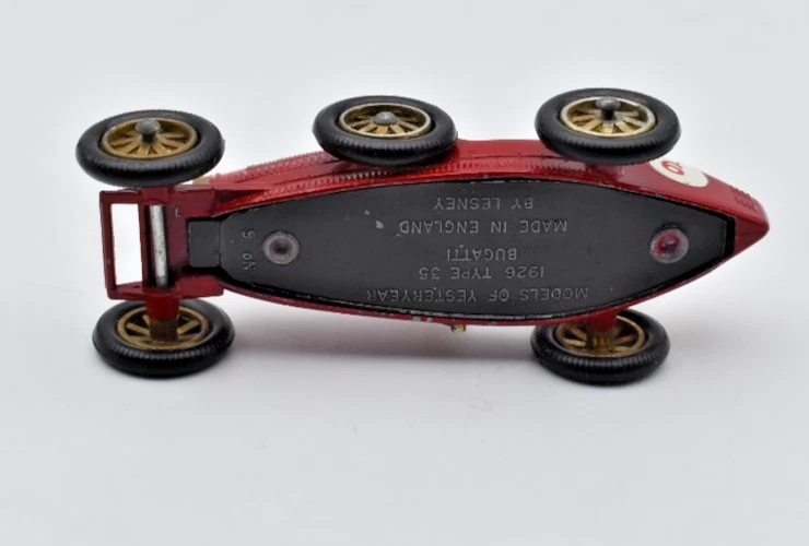 Matchbox MoY Yesteryear Y6 Type 35 Bugatti red, grill gold. Lesney England - Image 4 of 4