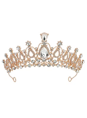 Goldenes Diadem Aurelia - Funkelnder Kopfschmuck für die Märchenprinzessin - Bild 1 von 4