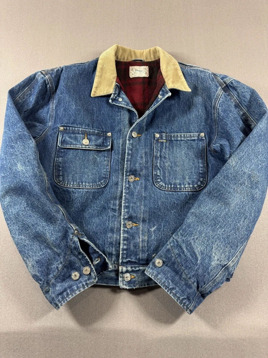 vintage polo ralph lauren denim jacket products for sale | eBay