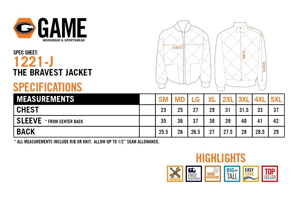 NEW Embroidered GAME Apparel Men's 1221-J The Bravest Diamond Quilt Jacket Navy - product detail image 10