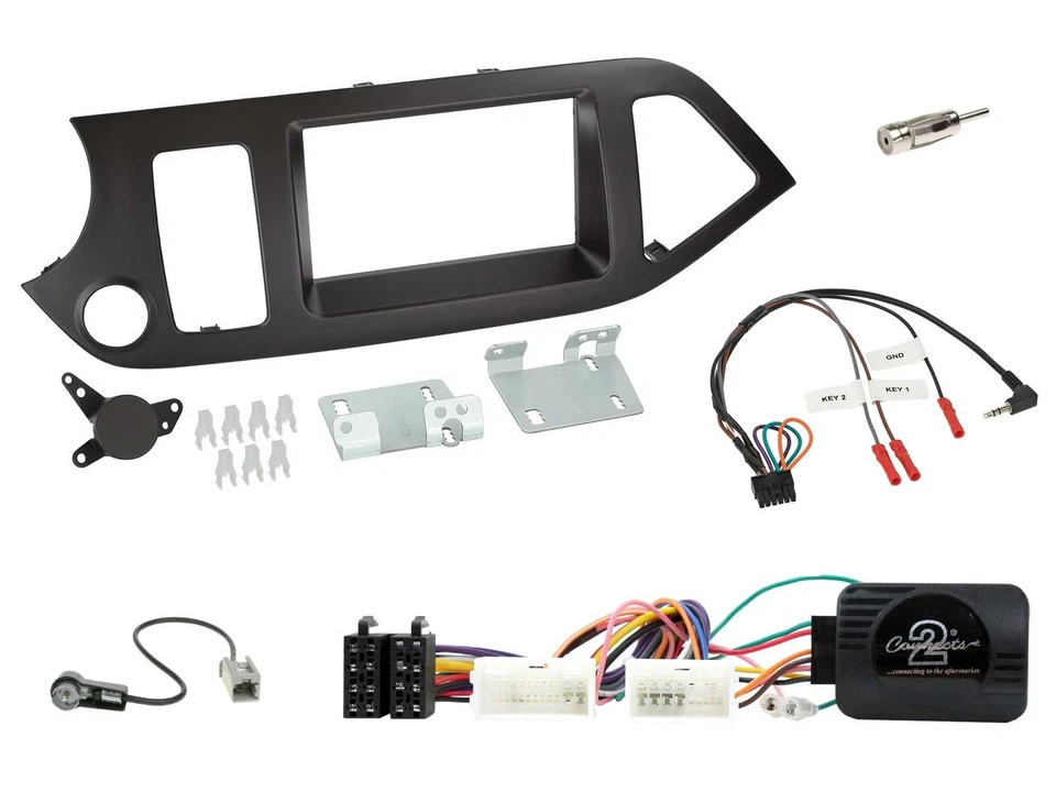 JVC USB Bluetooth Lenkrad DAB 2DIN Autoradio für Kia Picanto ab 11 ohne Start-St - Bild 3 von 4