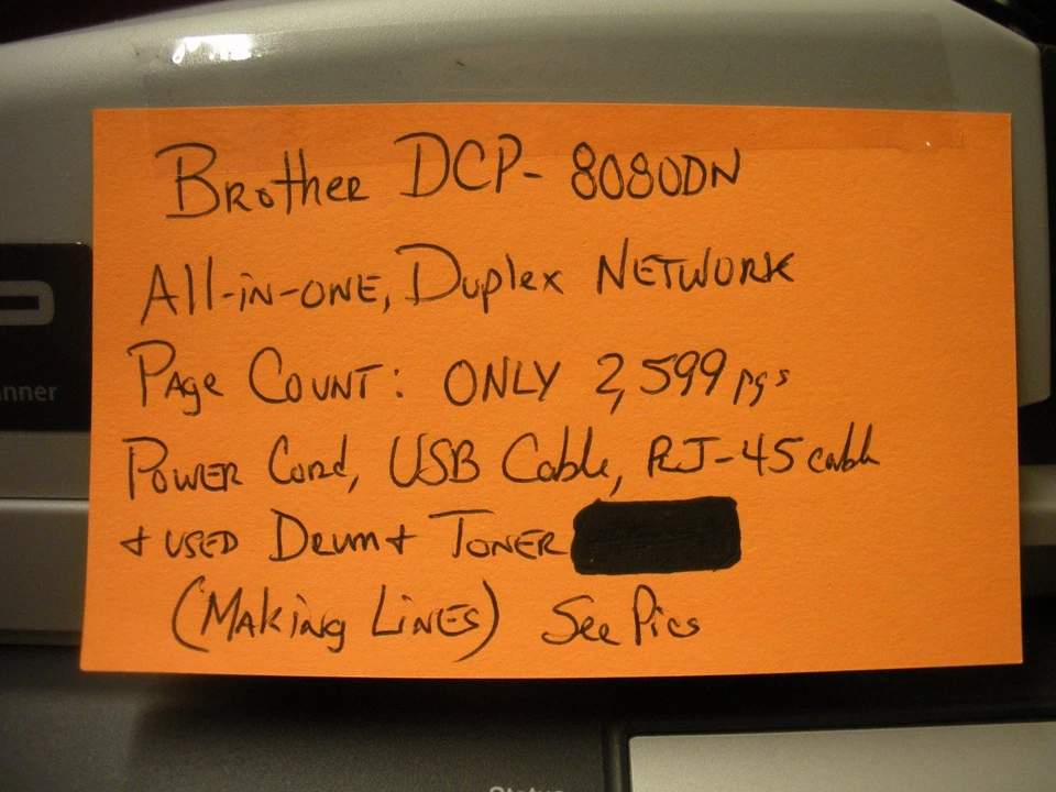 Brother DCP-8080DN All-in-One Duplex Network Printer Page Count  34,631 - Image 2 of 4