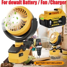 2/1PACK Cordless Portable Jobsite Fan For Dewalt 20V Lithium DCB206 Battery Fan