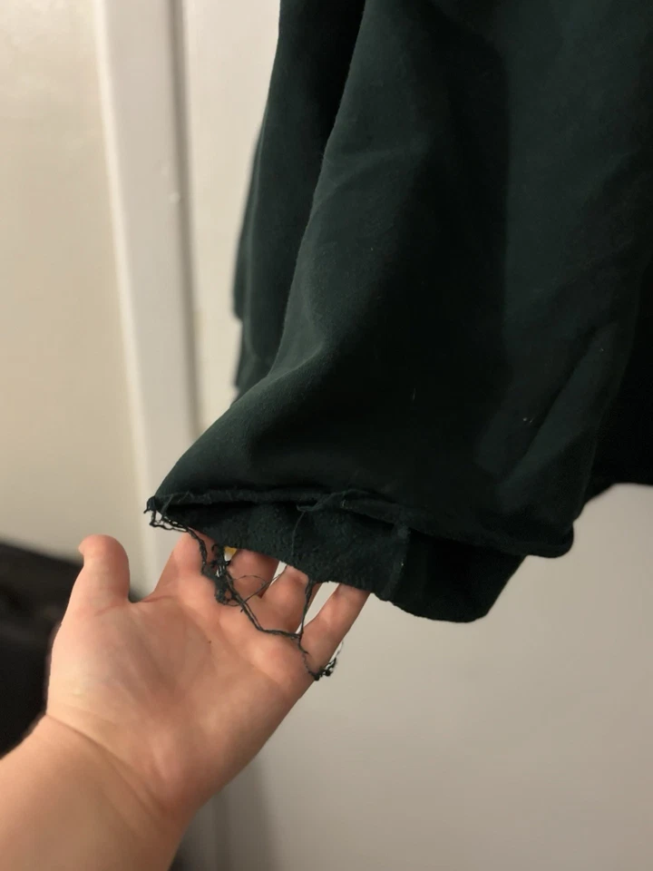 Sudadera Madewell Verde Oscuro Manga Abullonada Cuello Simulado Pullover Talla Grande 3X Foto 3 de 4