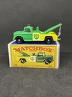 Lesney Matchbox 13 Custom Reverse Color BP Wreck Truck Restored With Repro Box.