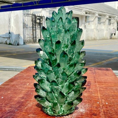 19.8LB Newly discovered green phantom quartz crystal cluster minerals