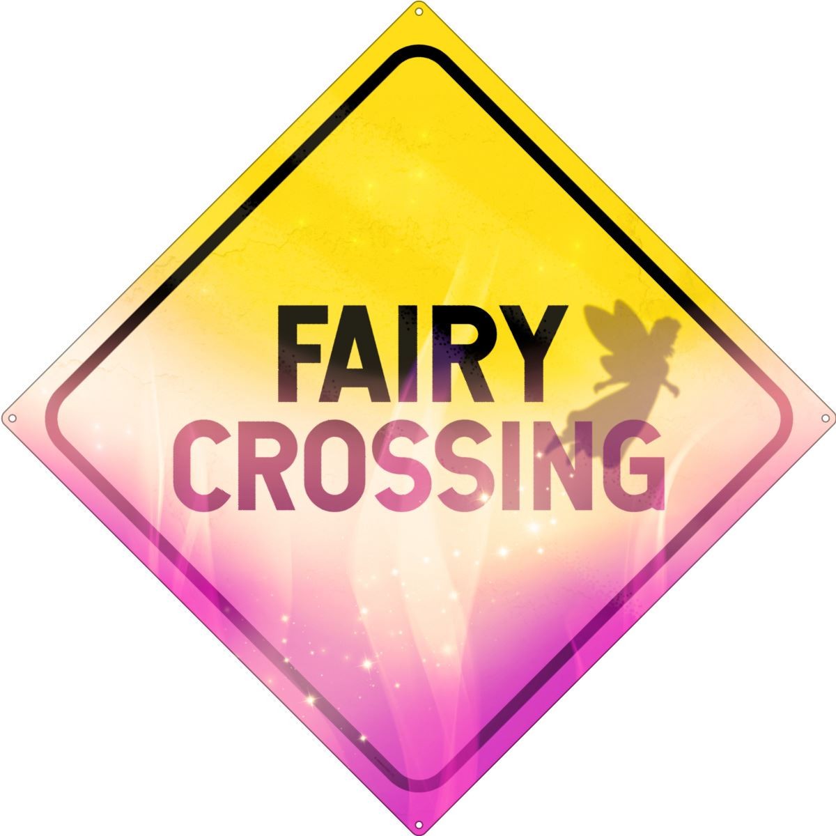 Fairy Crossing Tin Sign