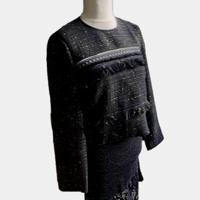GUESS SCHWARZ/GOLD TWEEDY TOP M/L - Bild 1 von 4