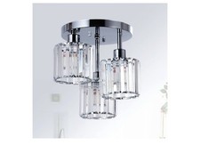 3-Light Semi Flush Mount Ceiling Light, Modern Close to Ceiling Light Fixtures w