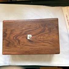 Vintage Teak Pierre Cardin Holz Aufbewahrung / Schmuck 70er Stash Box / Zigarrenkiste