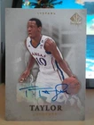 2012-13 TYSHAWN TAYLOR SP AUTHENTIC #37 ROOKIE AUTO AUTOGRAPH KANSAS JAYHAWKS