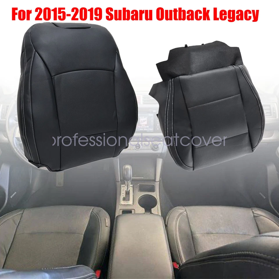 Cubierta de asiento inferior y trasero perforada negra para conductor Subaru Outback 2015-2019 Foto 3 de 4