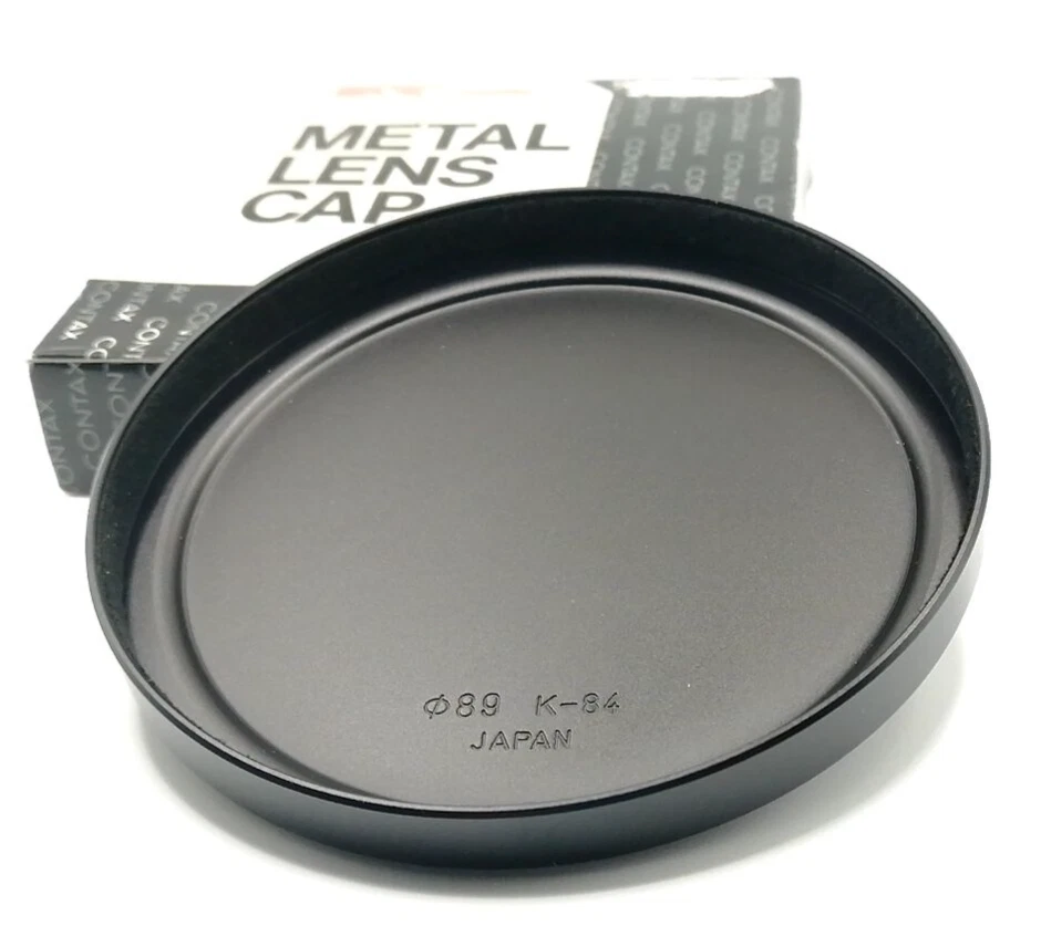 🎦VIDEO👀✨Unused✨ Contax Metal Lens Cap Black 89mm K-84 From JAPAN - Image 2 of 4
