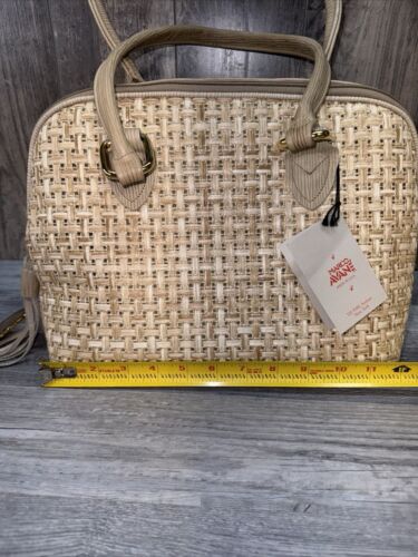 NWT VTG Marco Avane Purse Bag Woven Straw Handles Leather Made In USA - Picture 18 of 23