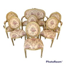 Set 7 pezzi divano e poltrone francese Napoleone III antiquariato salotto