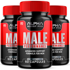 (3 Pack) Alpha Boost Pro Male Pills - Maximize Energy, Vitality & Stamina 180ct
