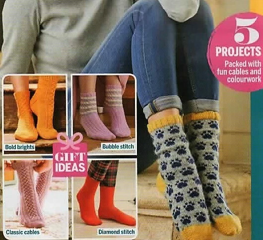 18 LADIES GIRLS DK & 4ply SOCKS 5 STYLES VINTAGE KNITTING PATTERN COPY