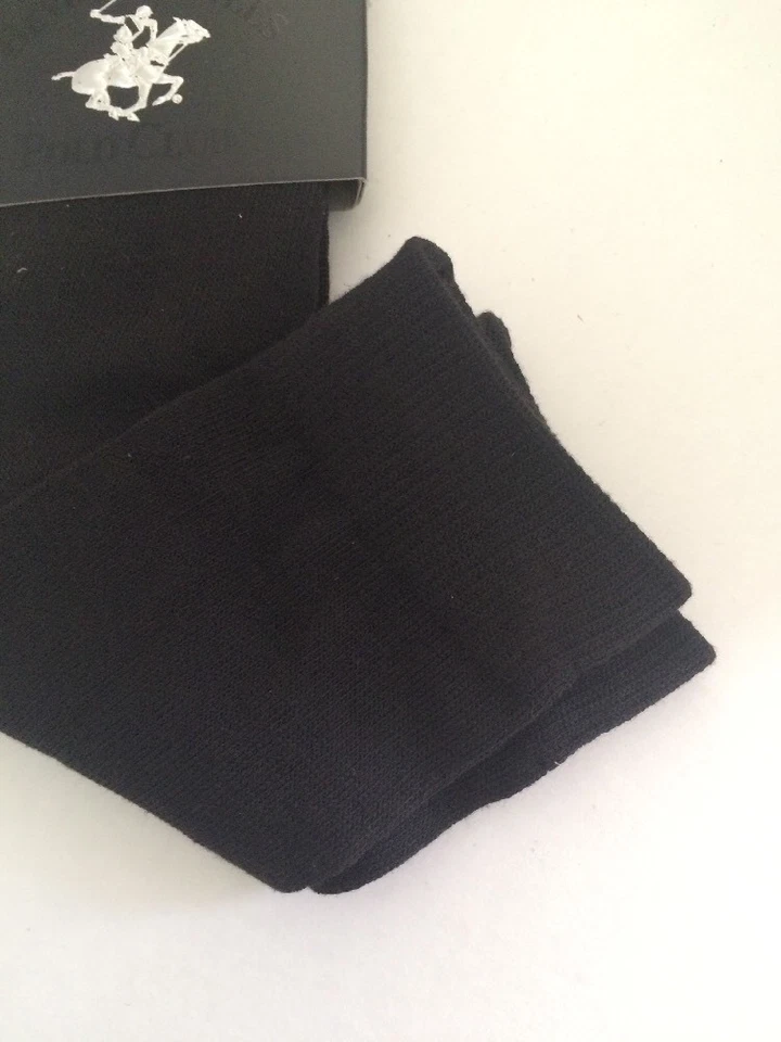 1-PAR CALCETINES DAMAS HASTA LA RODILLA BEVERLY HILLS POLO CLUB CONJUNTO 4-9 NUEVO CON ETIQUETAS negro sólido Foto 3 de 4