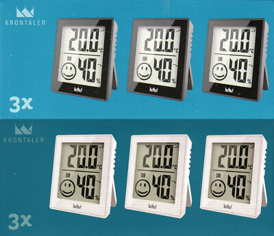 Krontaler Thermometer Hygrometer Indikator 3er Set Raumklima Luftfeuchtigkeit
