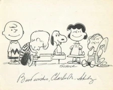 PEANUTS CHARLES SCHULZ 8X10 SIGNED PHOTO AUTOGRAPH CHARLIE BROWN SNOOPY REPRINT
