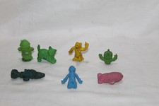 Vintage Lot of Diener Other Rubber Eraser Spaceship Blimp Cat Fire Hydrant Ect