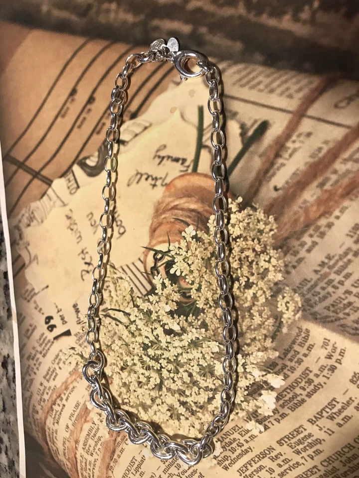 Silpada N57331 Dive Right In Chain Necklace in Sterling Silvr 17" Italy made New - Image 4 of 4