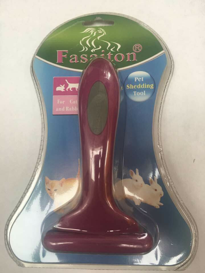 FASAITON DOG CAT DESHEDDING TOOL MOULTING GROOMING BRUSH RAKE SMALL