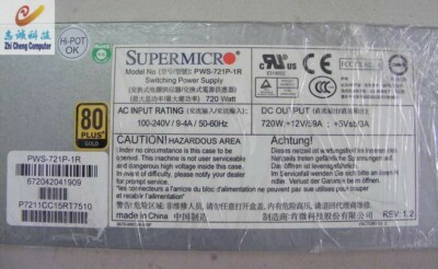 1PC Used test OK Supermicro PWS-721P-1R 720W  power supply #WE91 WX