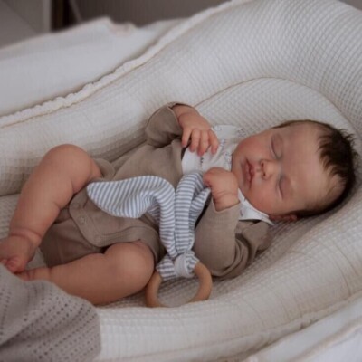 19In Realistic Reborn Baby Dolls Full Body Vinyl Silicone Boy Doll