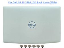 New For Dell G3 15 3590 LCD Back Cover White 03HKFN 3HKFN With 10 Hinges Screw