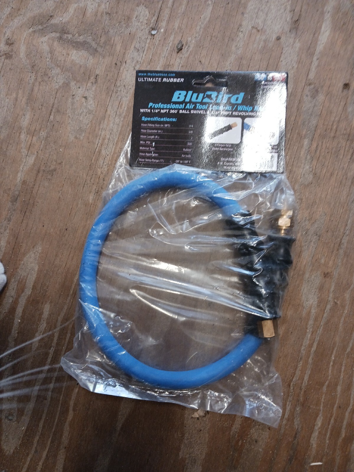 Snubber Whip Hose Rubber 3/8" X 2' 1/4" Mnpt Ball Swivel Bbsr eBay