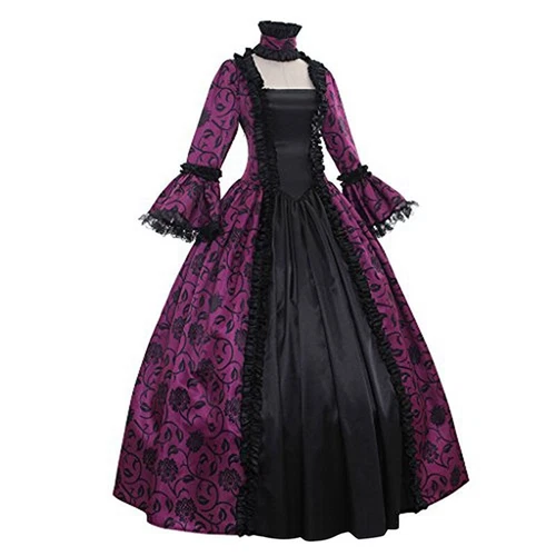Disfraz de Cosplay Gótico Renacimiento Medieval Victoriano De Colección para Mujer Vestido Elegante - Imagen 12 de 19