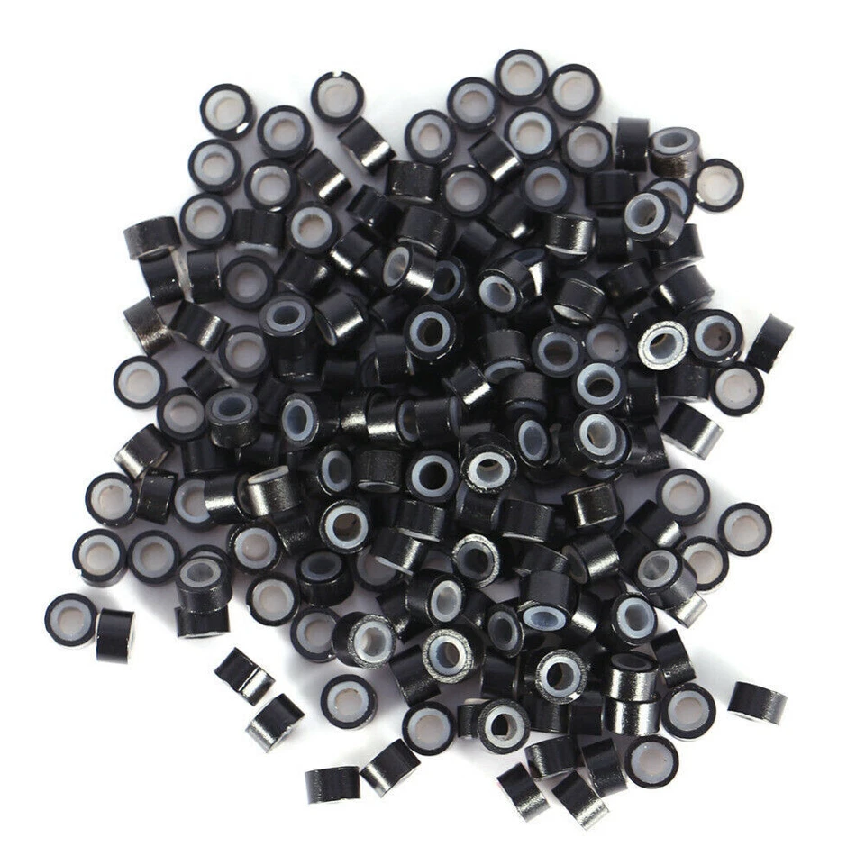 Silicone Micro Beads Micro Ring Link Rings For Weft Hair Extensions 1000pcs - Image 2 of 4