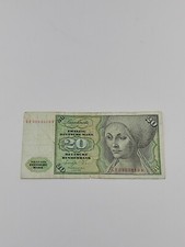 1977 GERMANY 20 Deutsche Mark P 32  Banknote-Pre Euro Bank